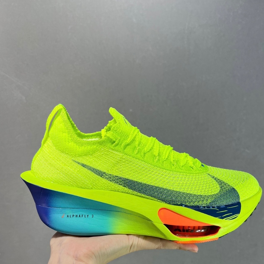 Nike Alphafly 3 Neon Green Athletic Shoes - Picture 9 of 9